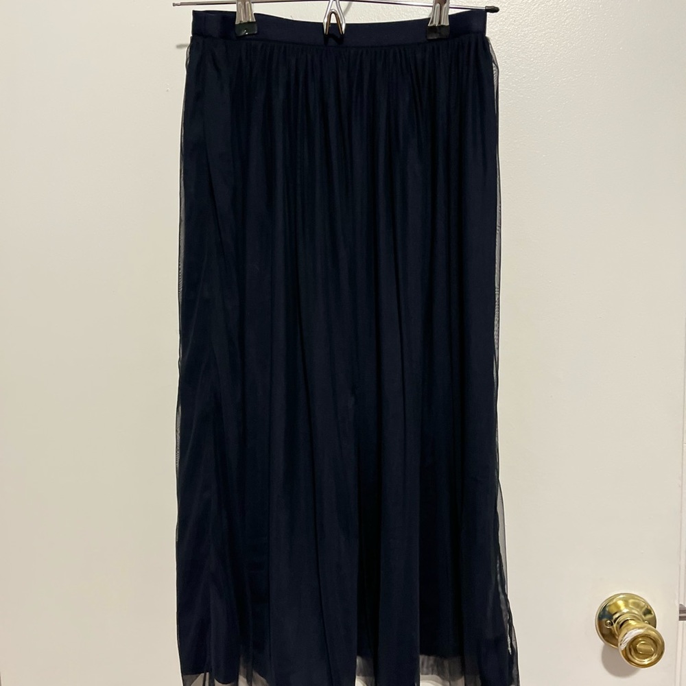 Uniqlo Women Tulle mesh overlay maxi skirt